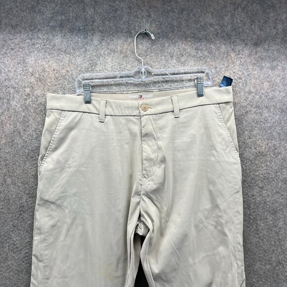Tommy Hilfiger Dress Pants Men 36x32 Beige Chino Tan Trouser Sport Khaki Stretch - Picture 5 of 9